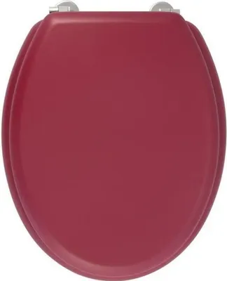 Produktbild von WC-Sitz Gelco Dolce, Edelstahl Scharniere, Holzgeformt, Cardinal Rot
