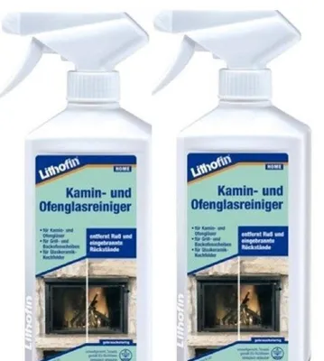 Produktbild von Lithofin Kamin- & Ofenglasreiniger 2 x 500 ml