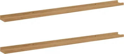 Zdjęcie produktu dla VidaXL Półka ścienna, 2 sztuki, brązowa, 115 x 9 x 3 cm, płyta wiórowa