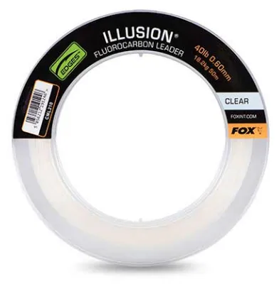 Produktbild von Fox Illusion Fluorocarbon Leader - 50m Vorfachschnur, Farbe:Clear, Durchmesser/Tragkraft:0.50mm / 13.6kg / 30lbs