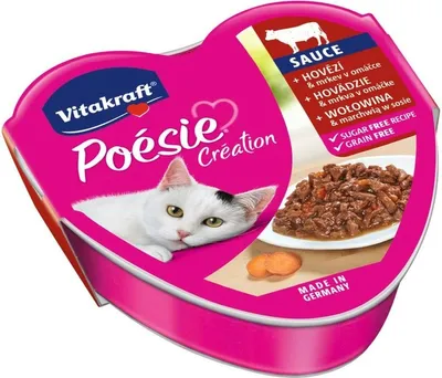 Zdjęcie produktu dla Vitakraft Poesie sos wołowina z marchewką tacka 85g