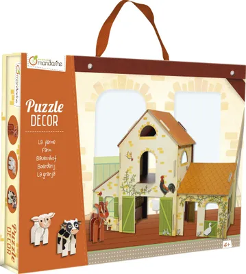 Produktbild von Puzzle 3D Bauernhof zum Aufbauen mit Figuren
