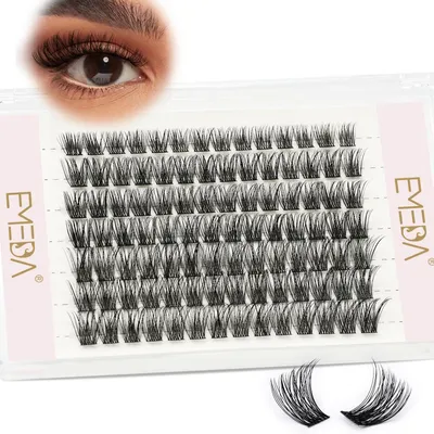 Zdjęcie produktu dla Kępki rzęs Wispy, naturalne, do samodzielnego aplikowania, w kształcie litery C, 3D, puszyste, 8-12 mm, czarne