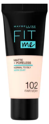 Zdjęcie produktu dla Maybelline Fit Me Matujący podkład do twarzy 102 Fair Ivory, 30 ml