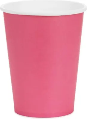 Immagine prodotto di Bicchieri di carta 250 ml/6 pezzi | Tinta unita Colore: rosa