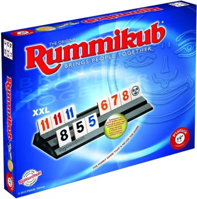 The image shows the box of the Rummikub XXL board game.