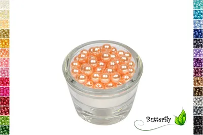 Produktbild von 50 Wachsperlen 8mm, Farbe:apricot 714