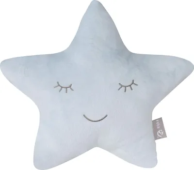 Produktbild von roba Kuschelkissen 'roba Style' Stern Hellblau/Sky, flauschiges Dekokissen für Baby- & Kinderzimmer