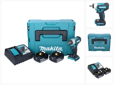 Zdjęcie produktu dla Makita DTW 181 RTJ akumulatorowy klucz udarowy 18 V 210 Nm 1/2" bezszczotkowy + 2x akumulator 5,0 Ah + ładowarka + Makpac
