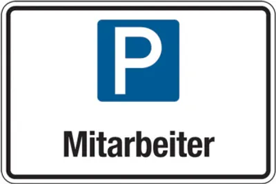 Produktbild von Dreifke® Parkplatzschild, Mitarbeiter, 200x300mm, Aluverbund, Aluverbund 1 Stk.