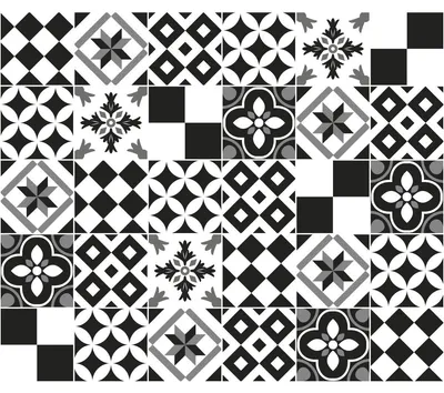 Produktbild von Selbstklebende Fliesenaufkleber für Küche und Bad – 30 Azulejos Marinara Zementfliesenaufkleber – 30 Aufkleber 20 x 20 cm