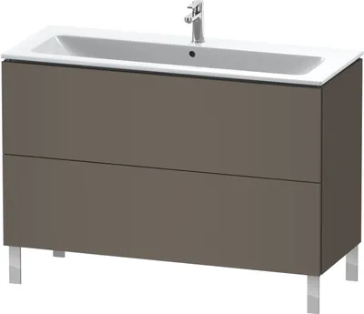 Produktbild von Waschtischunterbau L-CUBE 1220x481x704mm flannel grey seidenmatt flannel grey seidenmatt