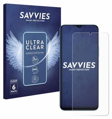A product shot showing a box of screen protectors and a smartphone with a screen protector applied.