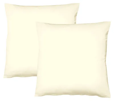 Produktbild von JACK by Fleuresse 2er Set Renforcé Kissenhülle Kissenbezug Dekokissen Baumwolle weich, Farbe:Beige, Größe:40 x 40 cm