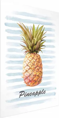 Produktbild von Posterpapier Poster - Pineapple and Stripes 60x90 cm Blätter b-B-0348-ao-a
