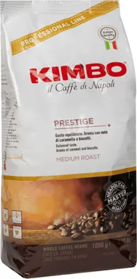 Obrázek produktu pro Kimbo Espresso Bar Prestige 1000g, 1 kg, Káva, Espresso, Středně pražená, 1 kusů, 1 kg, Taška