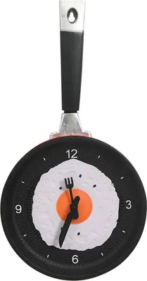 Obrázek produktu pro vidaXL Nástěnné hodiny s designem pánve se smaženými vejci 18,8 cm