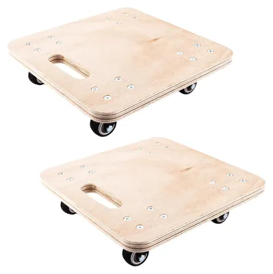 Zdjęcie produktu dla Wózek meblowy - Drewniana platforma 30 x 30 cm - 320 kg - 2 szt. - Do przenoszenia mebli
