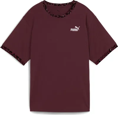 Immagine prodotto di Maglietta a maniche corte Puma Ess Graphic Animal, vestibilità comoda, viola, taglia XL da donna, viola, XL