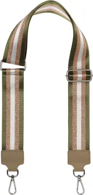 Produktbild von styleBREAKER Breiter Taschen Schulterriemen verstellbar mit Metallic Streifen Muster, Wechsel Taschengurt, Handyband, Handykette 02013029