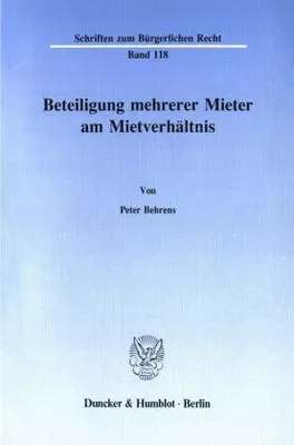 Produktbild von Beteiligung mehrerer Mieter am Mietverhältnis.