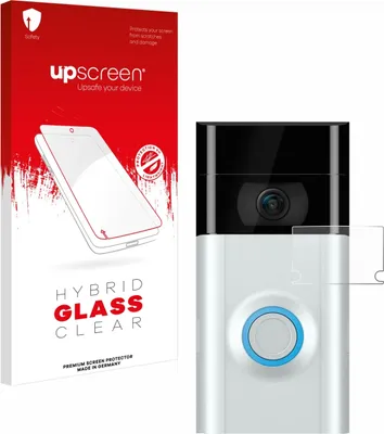 Produktbild von upscreen Schutzglas für Ring Doorbell 2 (Linse) Schutzfolie Panzer Folie Glas Display Schutz klar