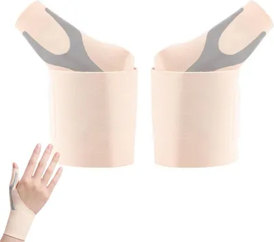 Produktbild von Daumenbandage Bandagen,2 PCS Elastische Daumen Handgelenkschiene Kompressionshülse für Leichte Arthritis Schmerzlinderung Protektor