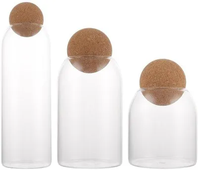 Zdjęcie produktu dla Szklane pojemniki do przechowywania żywności - szczelne - zestaw 3 sztuk - różne rozmiary - 500 ml / 800 ml / 1300 ml