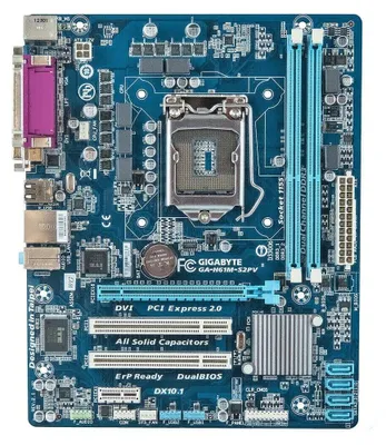 Obrázok produktu pre GIGABYTE GA-H61M-S2PV, Intel, LGA 1155 (Socket H2), Intel® Celeron®, Intel® Pentium®, DDR3-SDRAM, 16 GB, DIMM