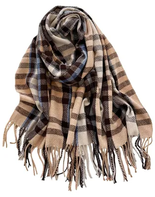 Image de Écharpe d'hiver en cachemire avec franges, pour femmes