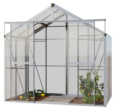 Produktbild von GFP Gewächshaus Jade 2 - Aluminium-Rahmen - 222x131 cm - Glasgewächshaus mit Sicherheitsglas