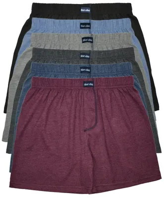 Produktbild von 12 oder 6 Herren Boxershorts aus weicher Baumwolle - Mehrfarbig mit und ohne Knöpfe