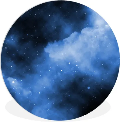 Produktbild von MuchoWow® Rundes Wandbild - Runde Bilder Sterne - Weltraum - Universum Ø 30 cm Kreis Wanddekoration Kunststoff - Wandkreis - Wandschmuck - Schlafzimmer - Bilder - Der Kreis - Kunst für die Wohnung - Plastik - Kunstdruck - Wandbild