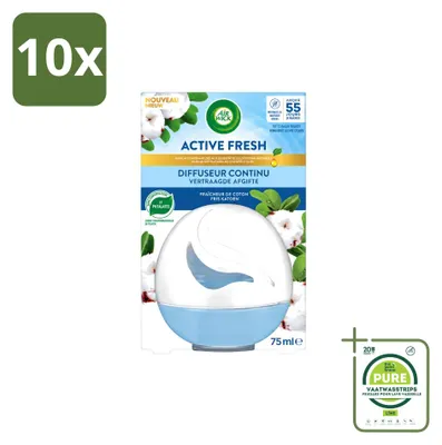 Image de 10 diffuseurs d'ambiance Air Wick Deco Sphere, parfum coton, 75 ml - Pack de 10