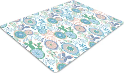 Produktbild von Stuhlunterlage Bürostuhlunterlage 120 cm x 90 cm Bodenmatte Bürostuhlunterlage - Weinleseblumen