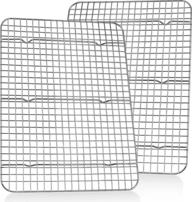 Produktbild von Joyfair Abkühlgitter Edelstahl Kuchengitter 2er Set Groß 42×29cm Rostfrei Spülmaschinenfest