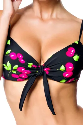 Produktbild von Belsira Swim Bra Schwarz - Pink - L