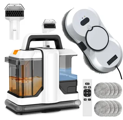 Produktbild von Fensterputzroboter und Teppichreiniger - 2-in-1 Reinigungsgerät - Automatischer Wassersprühstrahl - Elektrisch - 220 V