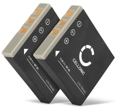 Image de CELLONIC 2x Batterie pour Appareil photo Compatible avec Fuji FinePix Z5fd, FinePix F460, FinePix F480, NP-40 - (700mAh, 3.7V)