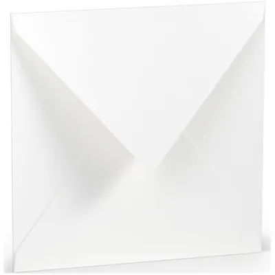 Produktbild von Briefumschlag 16,4x16,4cm Nassklebung Seidenfutter Weiß