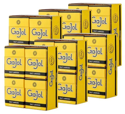 Produktbild von 6x Ga-Jol gelb Salz-Lakritz zuckerfrei 8er 184g