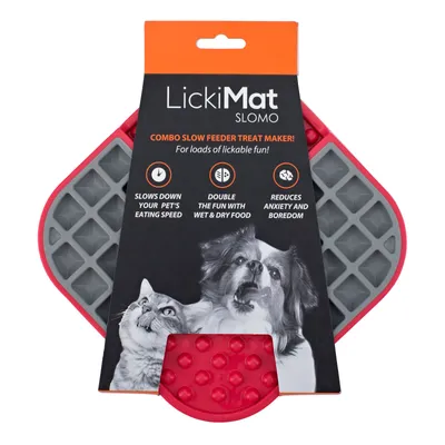 Produktbild von LickiMat Slomo - TRP Schleckmatte für Hunde - rot - 20 cm