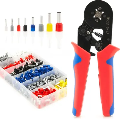 Image de Pince à sertir pour embouts + 1200 embouts isolés