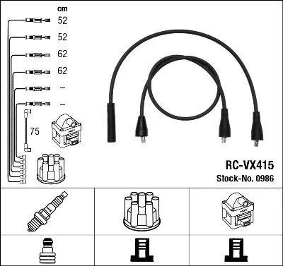 Produktbild von NGK 0986 Zündleitungssatz