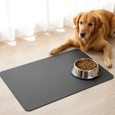 Image de Tapis antidérapant pour chiens et chats, 40x60 cm - Gris foncé