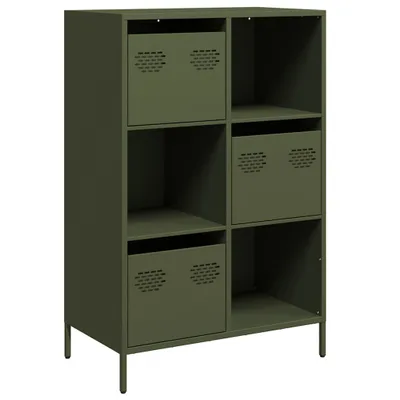 Produktbild von Highboard Olivgrün 68x39x103,5 cm Stahl