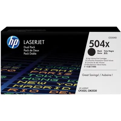 A product box for HP LaserJet toner cartridges.