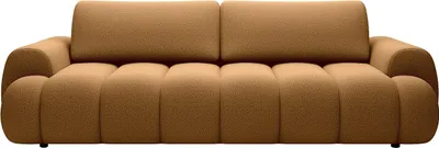 Produktbild von Sofa 4-Sitzer mit Schlaffunktion - Stoff - Senfgelb - FRIDORA