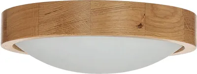 Produktbild von Deckenleuchte Modern "ARBARO" Eiche Holz (Eiche) Glas Deckenlampe Wohnzimmer Schlafzimmer Flur