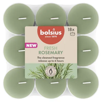 Produktbild von Bolsius Duftteelicht 18 Stück Rosmarin